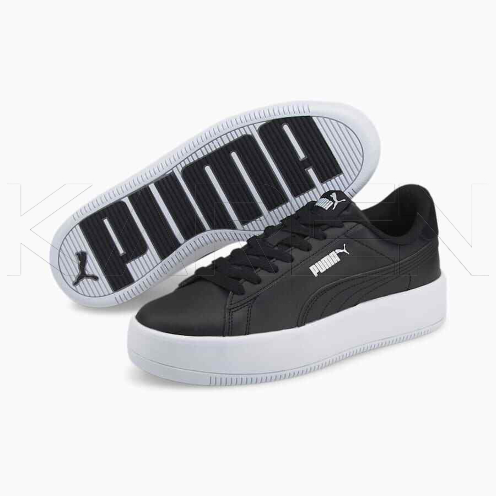 کتونی پوما اورجینال  استایل مینیمال، راحتی حداکثری |  🇩🇪 Puma Carina Bold Black White