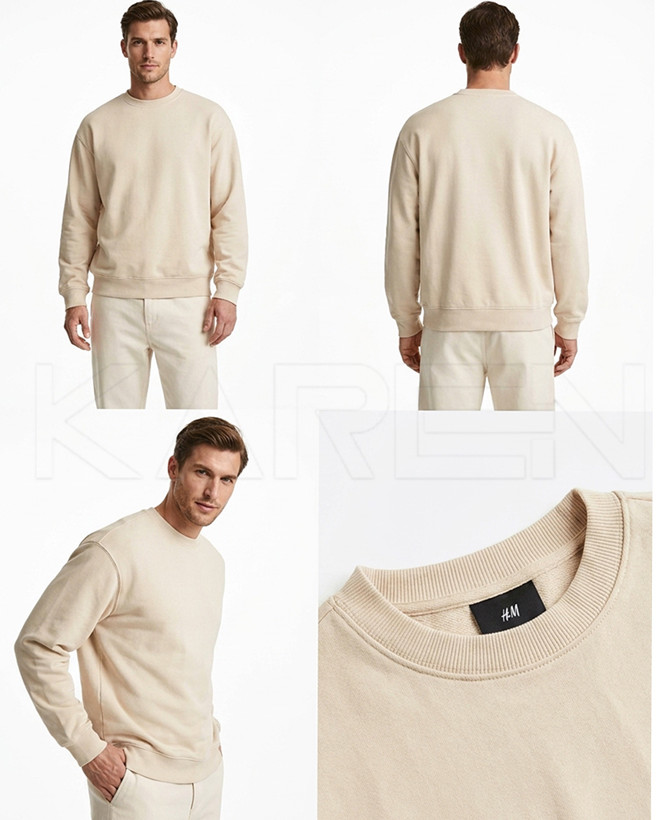 دورس نخپنبه داخل کرکی مردانه کرمی از بـ رند اچ اند ام کد ۵۵ | 🇸🇪H&M