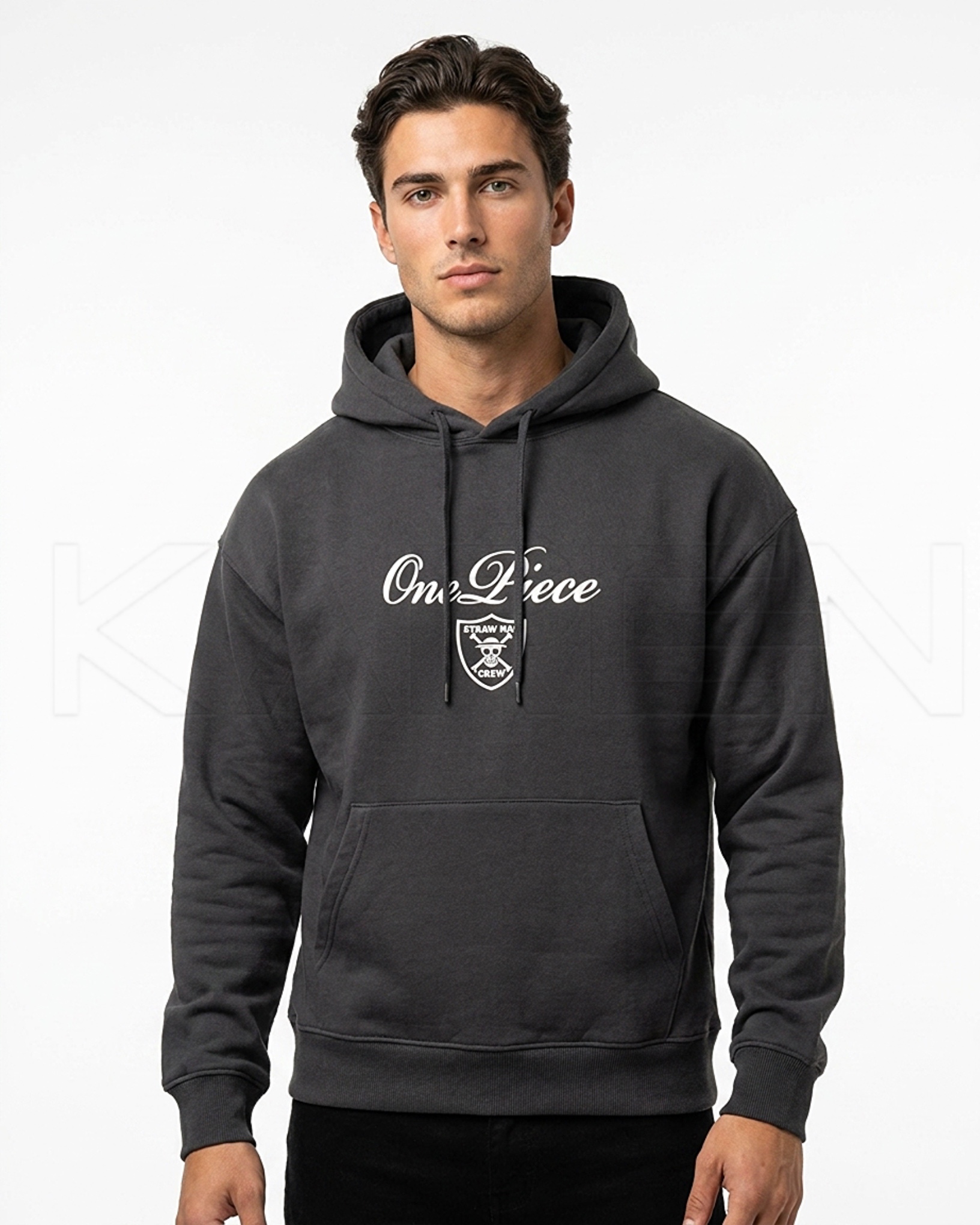هودی نخ‌پنبه داخل کرکی مردانه مشکی از بـ رند پل اند بیر کد ۲۱۸ | 🇪🇸Pull&bear