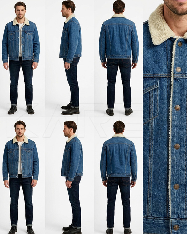 کت جین مردانه داخل خزدار از بـرند لیوایز | 🇺🇸Levi’s