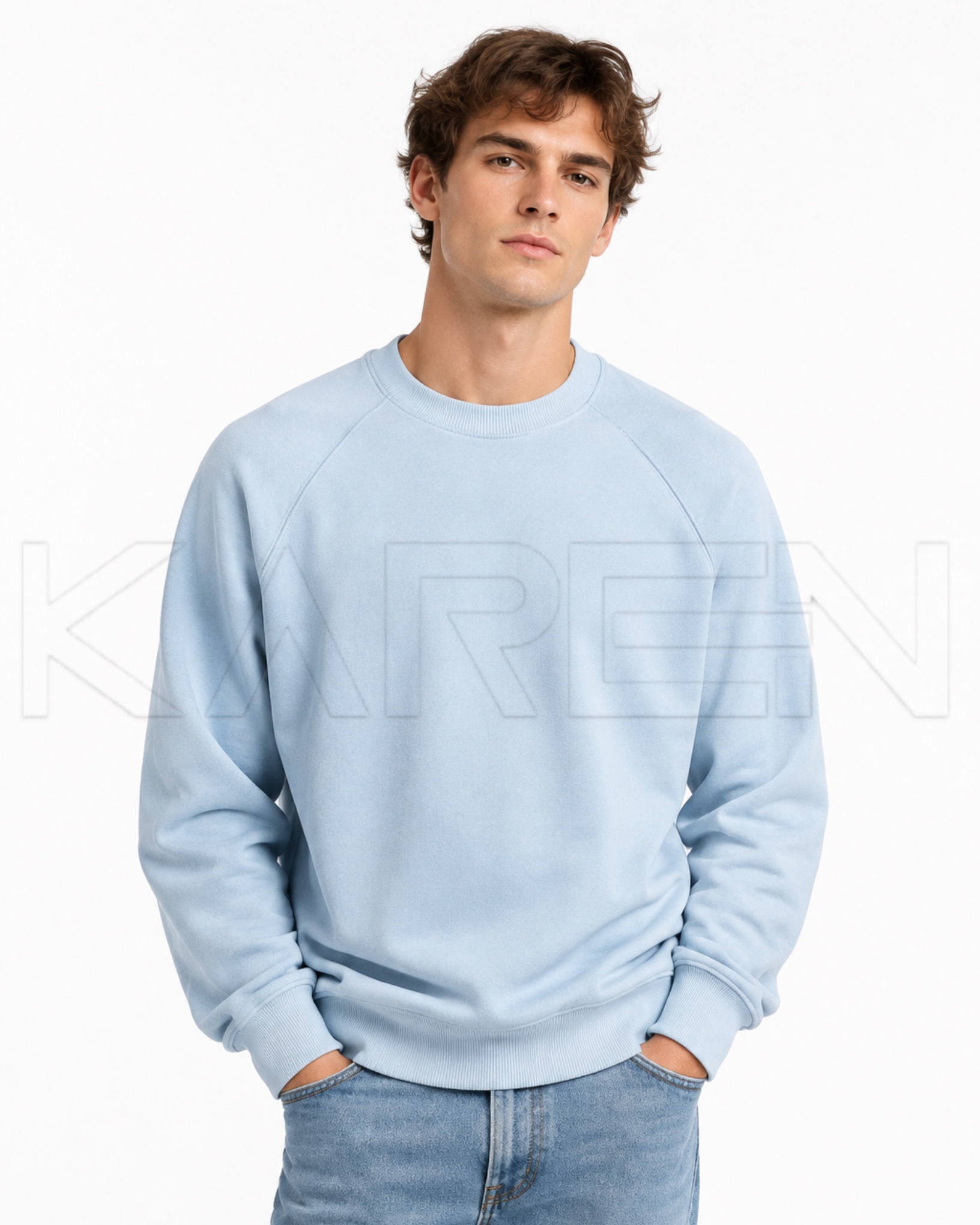 دورس نخ‌پنبه داخل حوله‌ای یونیسکس آبی از بـ رند پل اند بیر | 🇪🇸Pull&bear