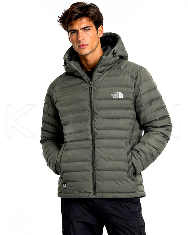 کاپشن مردانه ضدآب داخل پشم با کلاه جدا شونده از بـرند نورث فیس | 🇺🇸North face