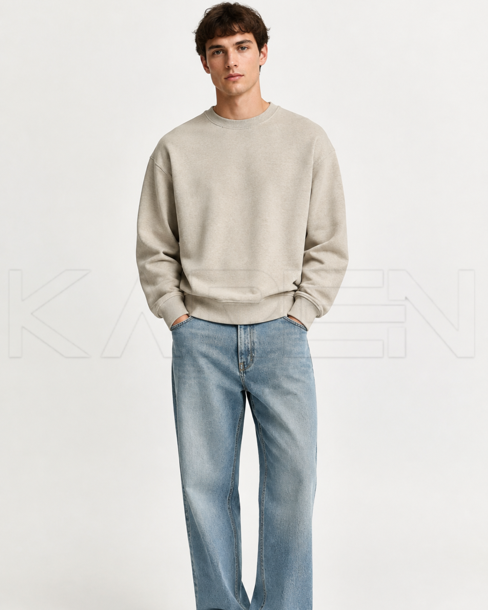 دورس نخ‌پنبه داخل کرکی یونیسکس کرم از بـرند پل اند بیر | 🇪🇸Pull&bear