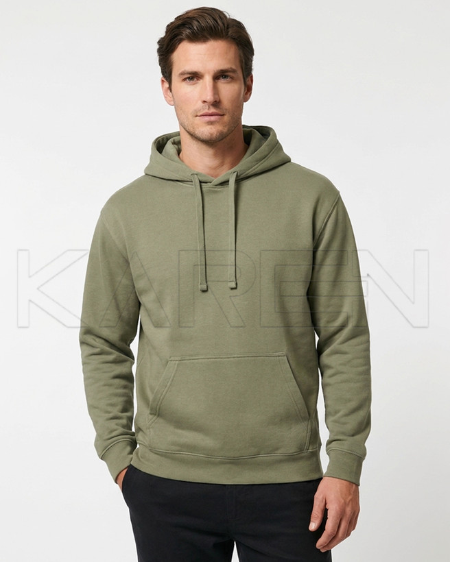هودی گرم بالای نخ پنبه یونیسکس زیتونی از بـرند پل اند بیر کد۱۷۴ | 🇪🇸Pull&bear