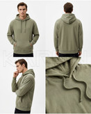 هودی گرم بالای نخ پنبه یونیسکس زیتونی از بـرند پل اند بیر کد۱۷۴ | 🇪🇸Pull&bear